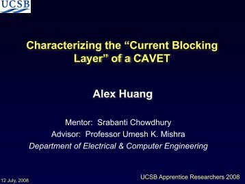 Characterizing the “Current Blocking Layer” of a CAVET
