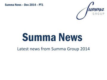 Summa News - December 2014 - PT 1