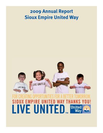 for creating opportunities for a better tomorrow - Sioux Empire ...