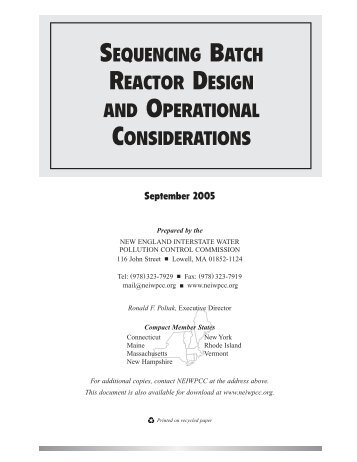 sequencing batch reactor design and operational ... - NEIWPCC