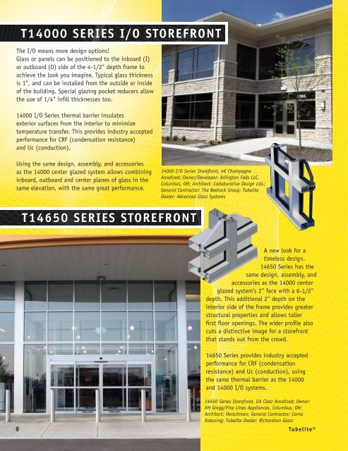 Tubelite Storefronts & Entrances Catalog - syracuse glass company