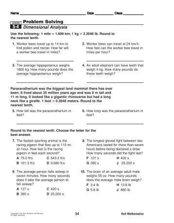 Problem Solving 5-4