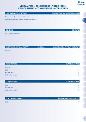 Groep Groupe VERDAMPERS - CONDENSORS ... - Heynen