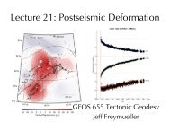 Lecture 21: Postseismic Deformation - Jeff Freymueller
