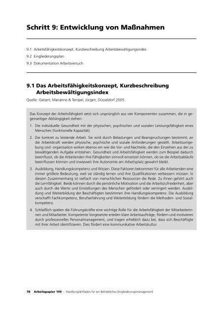 Handlungsleitfaden fÃ¼r ein Betriebliches Eingliederungsmanagement