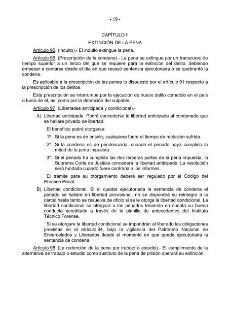 REFORMA DEL CÓDIGO PENAL URUGUAYO (versión aprobada por comisión CRR)