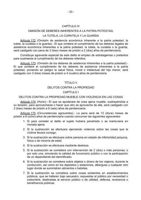 REFORMA DEL CÓDIGO PENAL URUGUAYO (versión aprobada por comisión CRR)