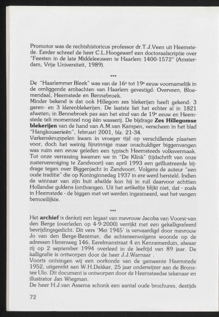 28e jaargang No. 108 April 2001 - Historische Vereniging ...