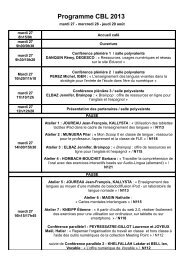 Programme CBL 2013 - Cyber-Langues