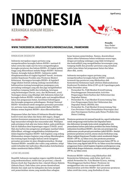 INDONESIA KERANGKA HUKUm REDD+ - The REDD Desk