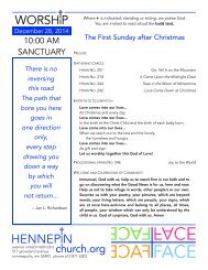 December 28 Sanctuary Worship Bulletin