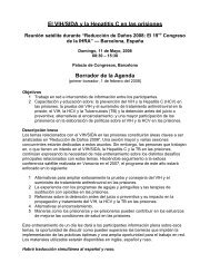 El VIH/SIDA y la Hepatitis C en las prisiones â Borrador de la Agenda