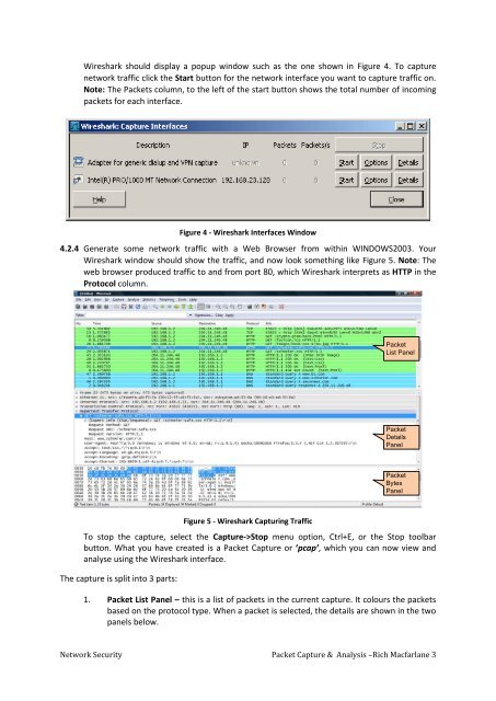 Lab 4: Network Packet Capture and Analysis using Wireshark 4.1 ...