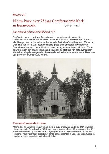 Bijlage HH 157, 75 jaar gereformeerde kerk Bennebroek, nieuw