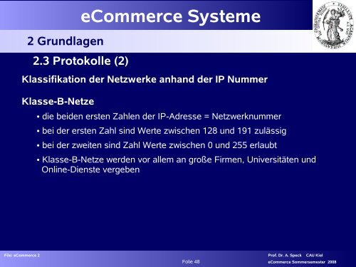 eCommerce Systeme - Institut für Informatik - Christian-Albrechts ...