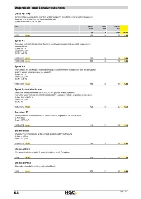 HGC DachWandHolz Katalog 2012 - HG Commerciale