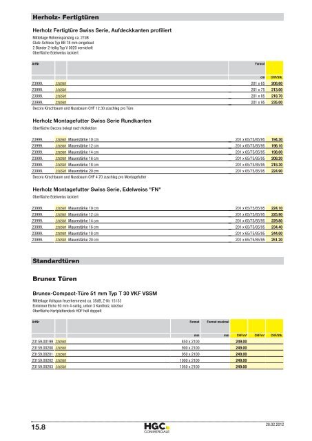 HGC DachWandHolz Katalog 2012 - HG Commerciale