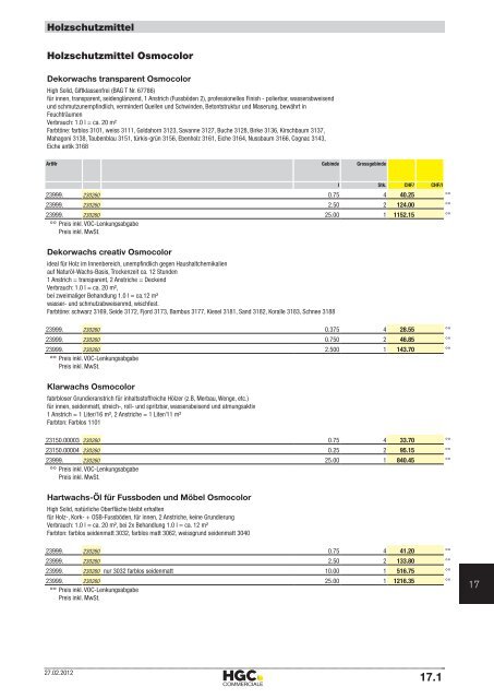 HGC DachWandHolz Katalog 2012 - HG Commerciale