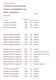 JubilÃ¤ums- und Festschriften Vereine und Institutionen ... - wstampp.de