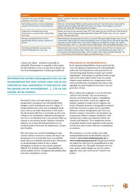 Leren navigeren deelrapport 1 - Gemeenteraad Almere