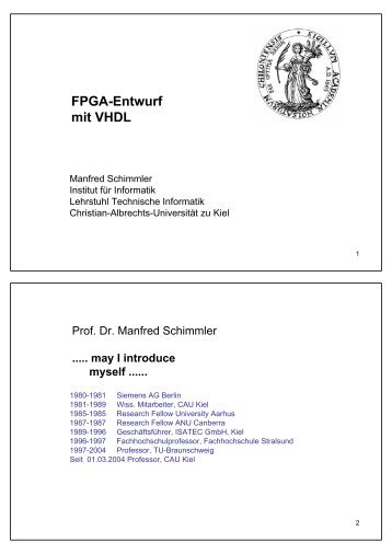 x - Institut für Informatik - Christian-Albrechts-Universität zu Kiel