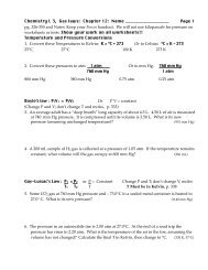 Worksheet Gas Laws - Chemistry At Central High School