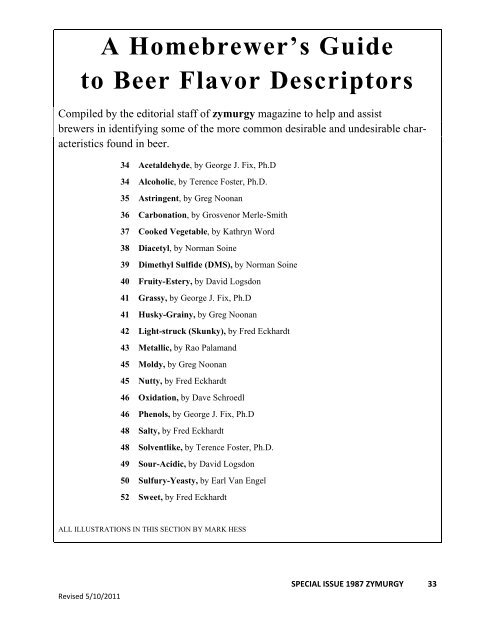 A Homebrewer's Guide to Beer Flavor Descriptors - Brew Angels