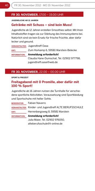 Programm im Kreis Soest vom 19. bis 30. November ... - ginko Stiftung