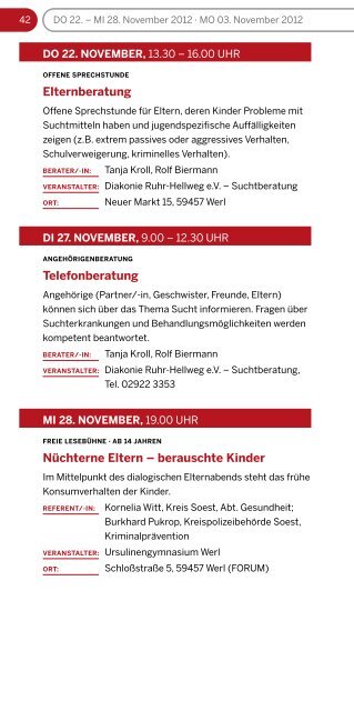 Programm im Kreis Soest vom 19. bis 30. November ... - ginko Stiftung