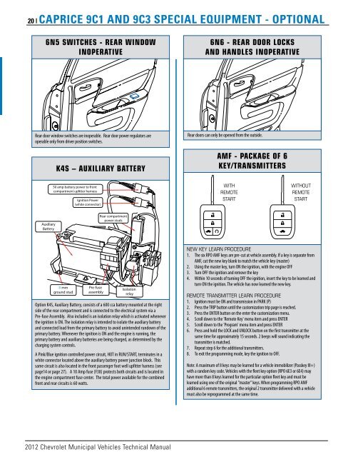 2012 Chevrolet Police Technical Manual (pdf) - GM Fleet