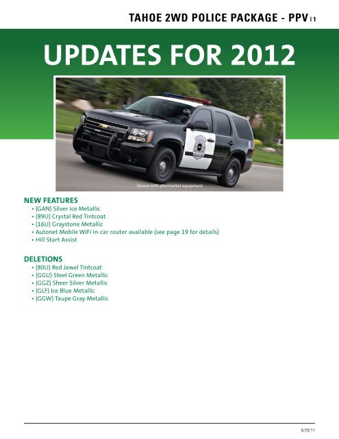 2012 Chevrolet Police Technical Manual (pdf) - GM Fleet