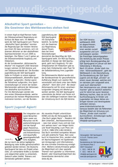 DJK Sportjugend Infobrief 4 | 2009