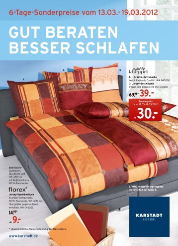 GUT BERATEN BESSER SCHLAFEN - Karstadt