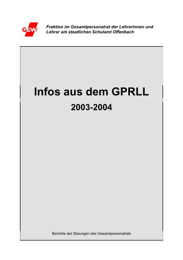 Infos aus dem GPRLL - Gew-offenbach.de