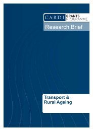 Transport & Rural Ageing - CARDI