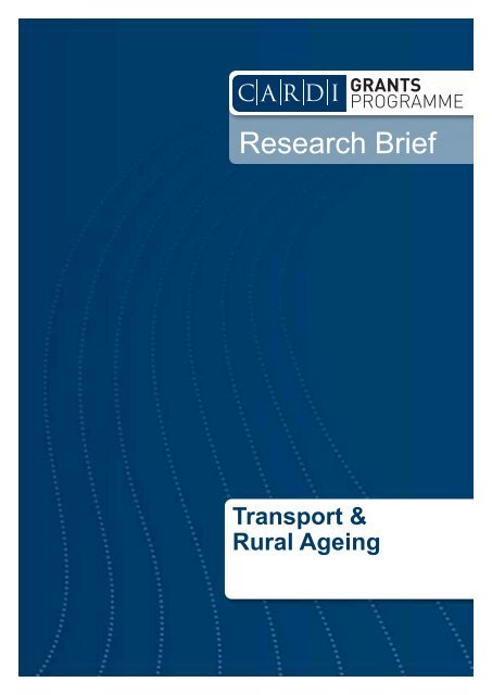 Transport & Rural Ageing - CARDI