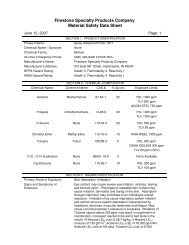 Firestone Specialty Products Company Material Safety Data Sheet