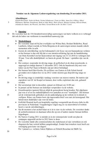 Page 1 of 4 Notulen van de Algemene Ledenvergadering van ...