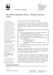 One Million Sustainable Homes - Turning Words into Action - WWF UK