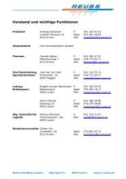 Vorstandsverzeichnis 2013 - Ruderclub Reuss Luzern