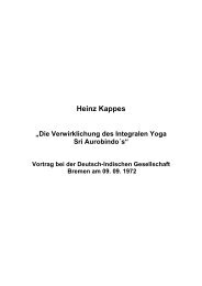 T-0062 - Die Verwirklichung des Integralen Yoga Sri ... - Heinz Kappes