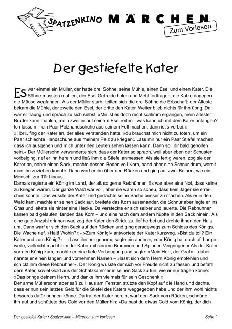 Der gestiefelte Kater - Spatzenkino