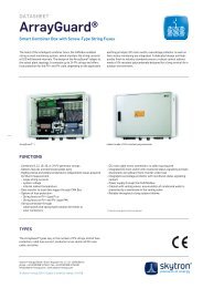 ArrayGuard Â® data sheet english - skytron energy