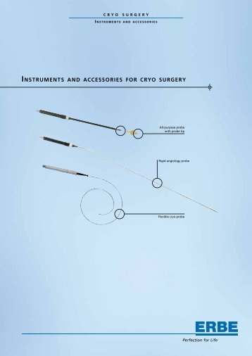 INSTRUMENTS AND ACCESSORIES FOR CRYO SURGERY - Elmed