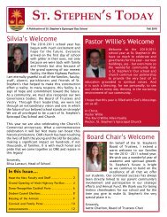 Fall 2010 Newsletter - St. Stephen's Episcopal Day School