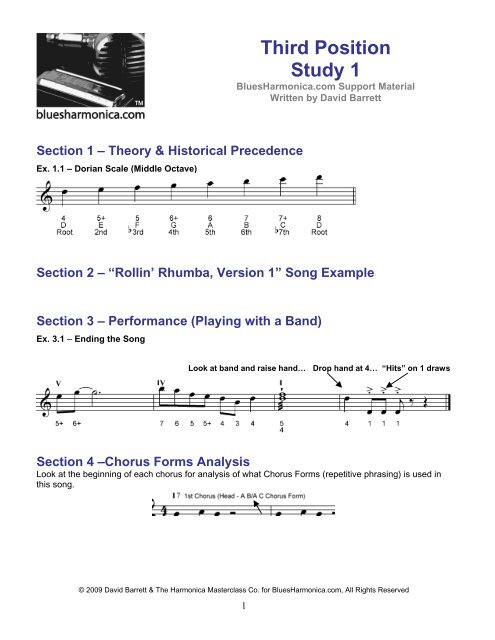 Third Position Study 1 - Blues Harmonica
