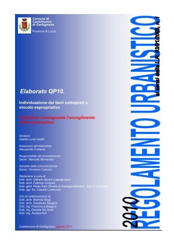 Individuazione dei beni sottoposti a vincolo espropriativo