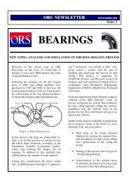 Analysis and simulation of the ring rolling process - ORS Bearings