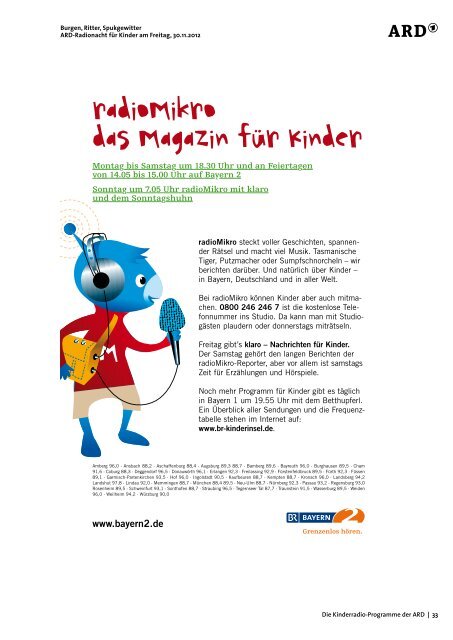 Burgen, Ritter, Spukgewitter - ARD-Radionacht fÃ¼r Kinder