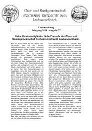 Vereinszeitung Jahrgang 2010 Ausgabe 27 Liebe ... - CMG-LE